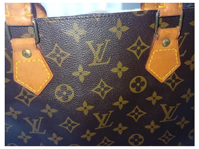 Louis Vuitton Monogram Sac Shopping Tote Bag Castaño Monograma - vista 6