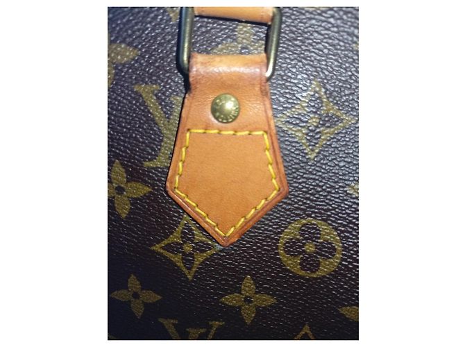 Louis Vuitton Monogram Sac Shopping Tote Bag Castaño Monograma - vista 7