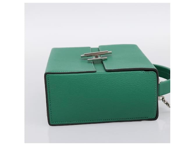 Hermès Hermes Cinhetic Top Handle Chevre Mysore Verde - vista 4