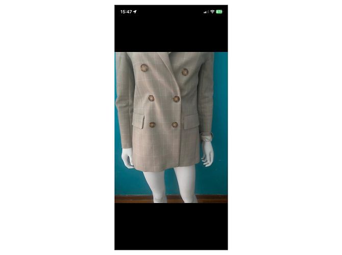 Blazer Maje de cuadros beige - vista 2