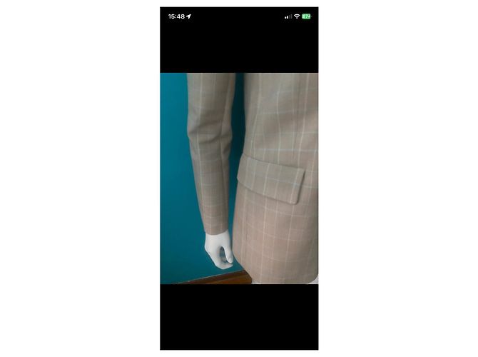 Blazer Maje de cuadros beige - vista 3