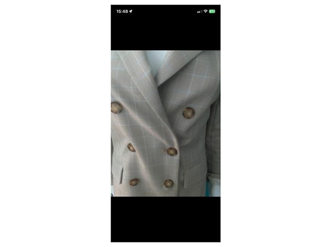 Blazer Maje de cuadros beige - vista 5