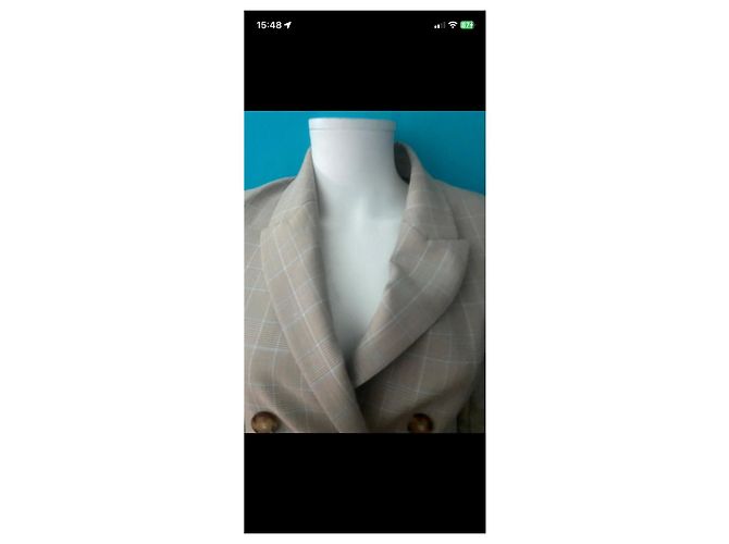 Blazer Maje de cuadros beige - vista 6
