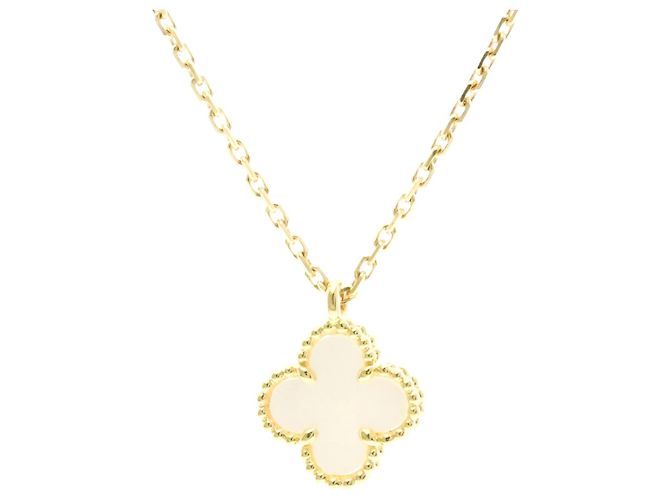 Pendente Sweet Alhambra Van Cleef & Arpels Oro Giallo 18K e Madreperla D'oro - vista 2