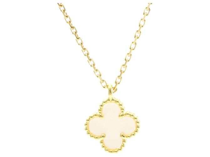 Pendente Sweet Alhambra Van Cleef & Arpels Oro Giallo 18K e Madreperla D'oro - vista 3