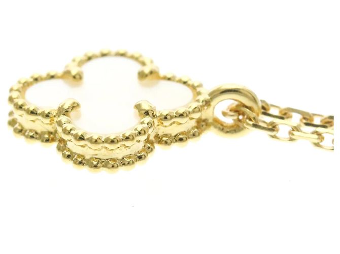 Pendente Sweet Alhambra Van Cleef & Arpels Oro Giallo 18K e Madreperla D'oro - vista 4