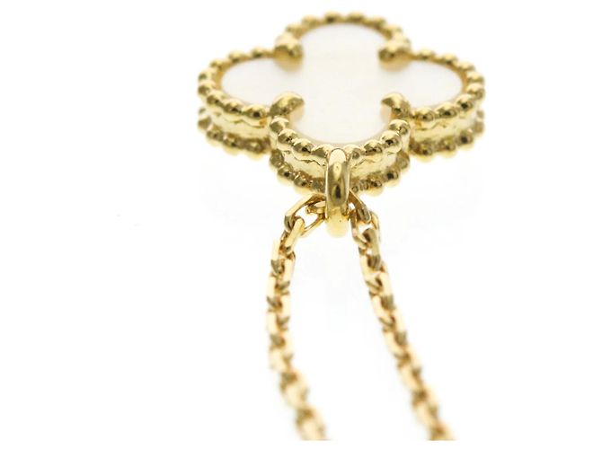 Pendente Sweet Alhambra Van Cleef & Arpels Oro Giallo 18K e Madreperla D'oro - vista 7
