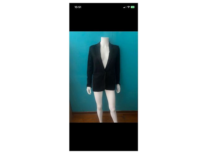 Theory Schwarzer Blazer mit Blumenmuster - Ansicht 2