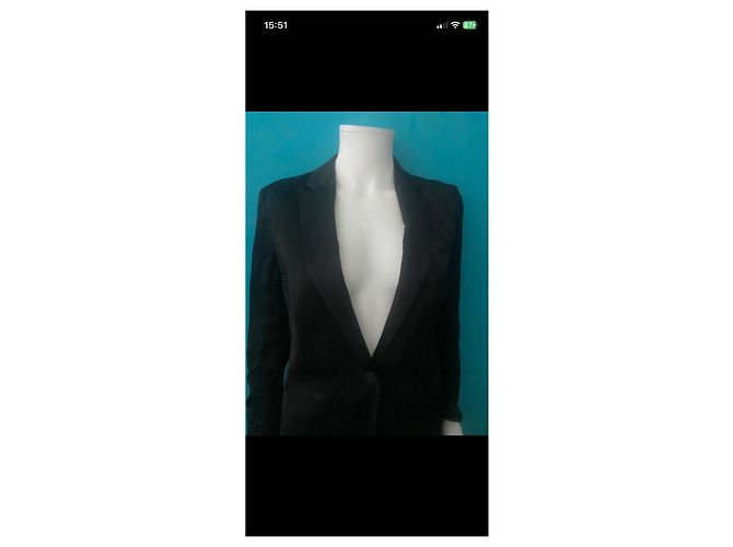Theory Schwarzer Blazer mit Blumenmuster - Ansicht 3