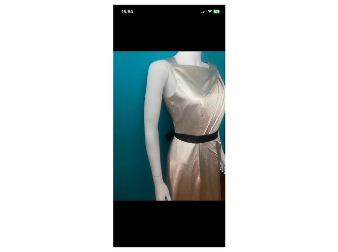 Paule Ka Beiges langes Kleid mit schwarzem Bolero - Ansicht 10