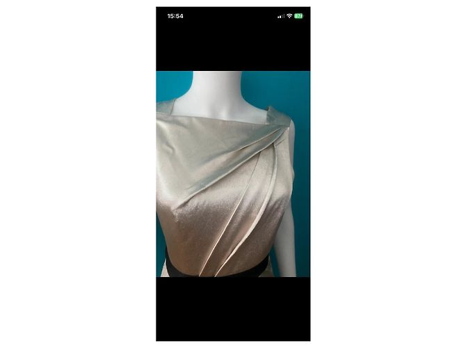 Paule Ka Beiges langes Kleid mit schwarzem Bolero - Ansicht 12