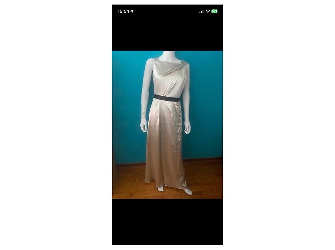 Paule Ka Beiges langes Kleid mit schwarzem Bolero - Ansicht 15