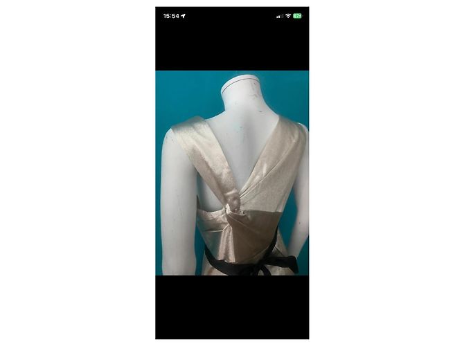 Paule Ka Beiges langes Kleid mit schwarzem Bolero - Ansicht 7