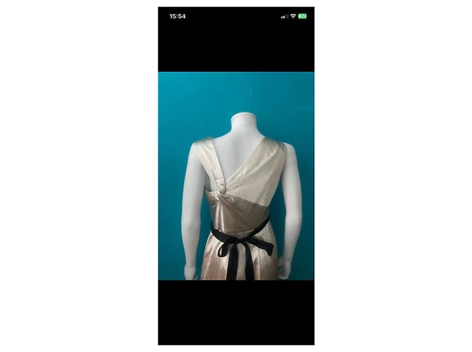Paule Ka Beiges langes Kleid mit schwarzem Bolero - Ansicht 8