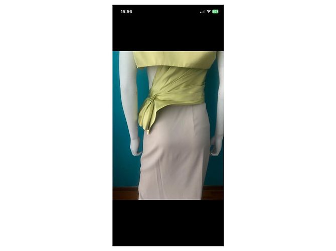 Paule Ka Maxikleid Beige Grün - Ansicht 10