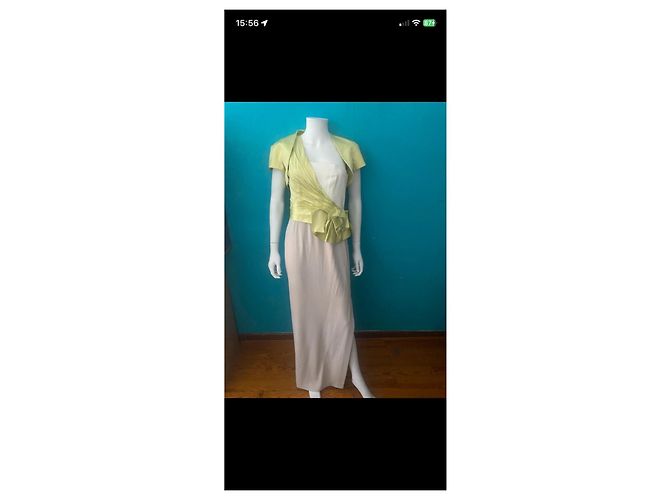 Paule Ka Maxikleid Beige Grün - Ansicht 2
