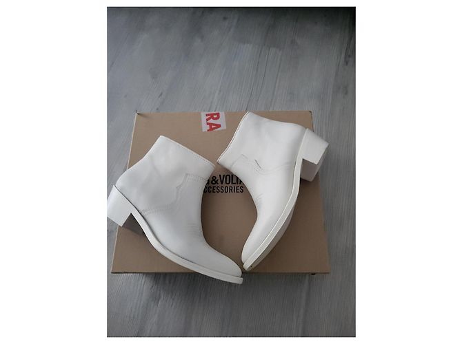Botines Zadig & Voltaire de cuero blanco - vista 3