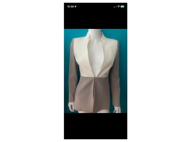 Blazer bicolore Paule Ka Bianco Beige - vista 3