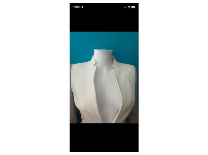 Blazer bicolore Paule Ka Bianco Beige - vista 4