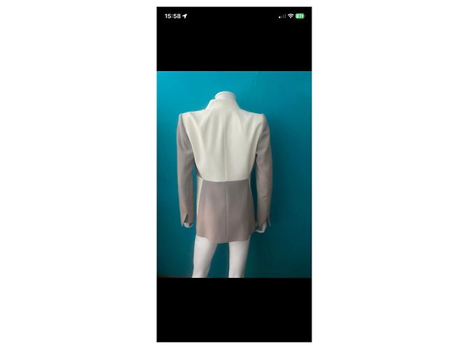 Blazer bicolore Paule Ka Bianco Beige - vista 7