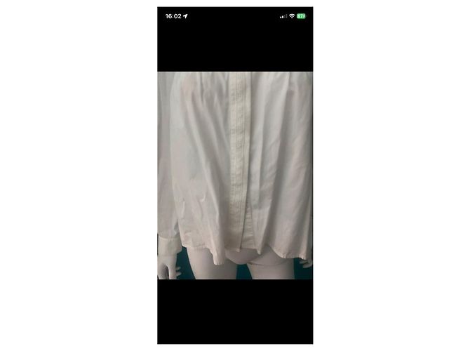 Claudie Pierlot Blusa de algodón blanca con encaje Blanco - vista 4