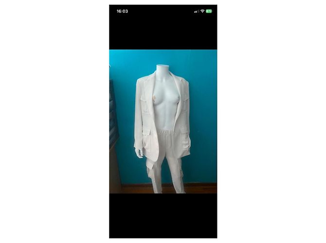 Parosh Completo con pantaloni cargo beige Bianco - vista 17