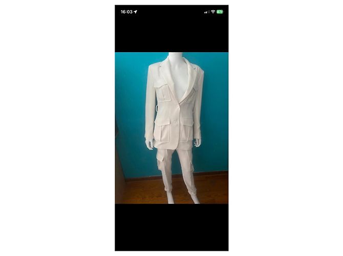 Parosh Completo con pantaloni cargo beige Bianco - vista 2