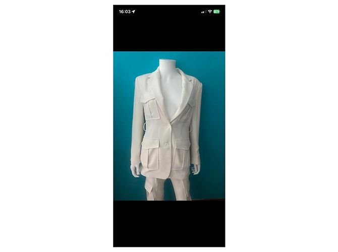 Parosh Completo con pantaloni cargo beige Bianco - vista 4