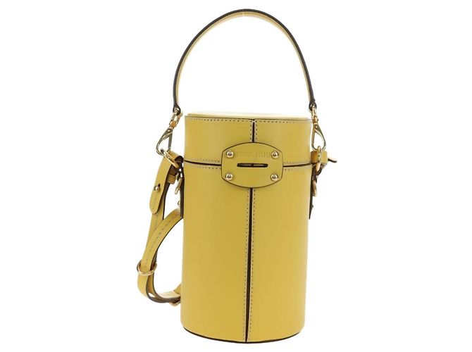 Miu Miu Vintage Leather Giallo - vista 2