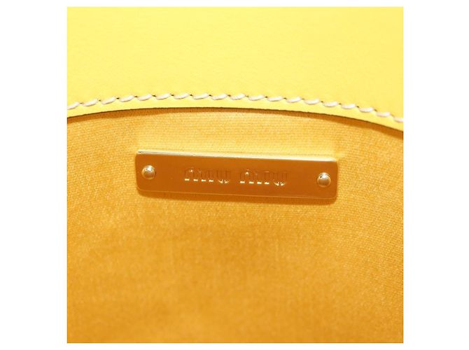 Miu Miu Vintage Leather Giallo - vista 6