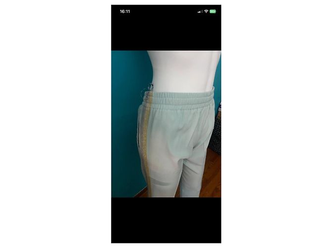 Zadig & Voltaire hellblaue Hose mit irisierendem Streifen - Ansicht 4