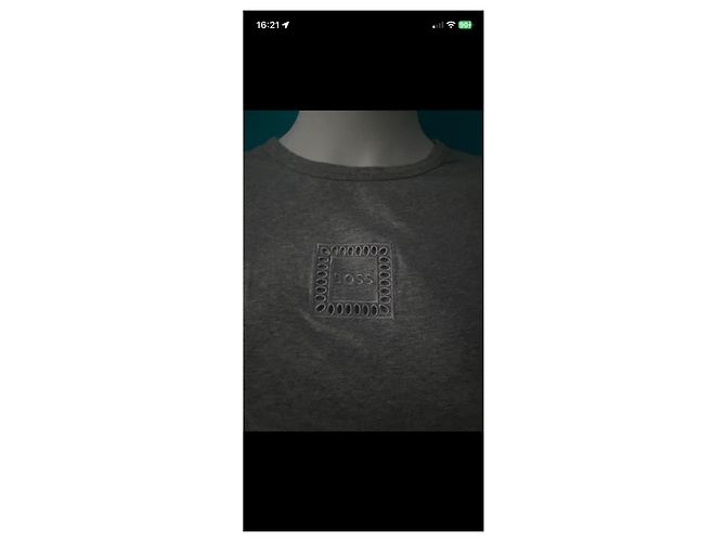 Camiseta Hugo Boss gris de algodón - vista 2