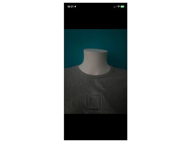 Camiseta Hugo Boss gris de algodón - vista 3