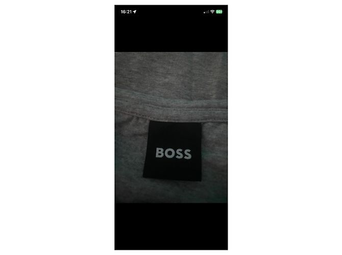 Camiseta Hugo Boss gris de algodón - vista 6