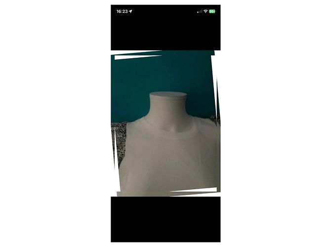 Maje Camiseta blanca con mangas abullonadas Blanco - vista 4