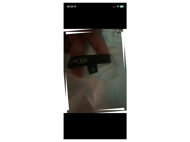 Maje Camiseta blanca con mangas abullonadas Blanco - vista 7