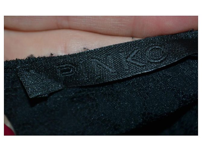 Pinko Kurzes schwarzes Kleid mit Jacquard-Muster - Ansicht 5