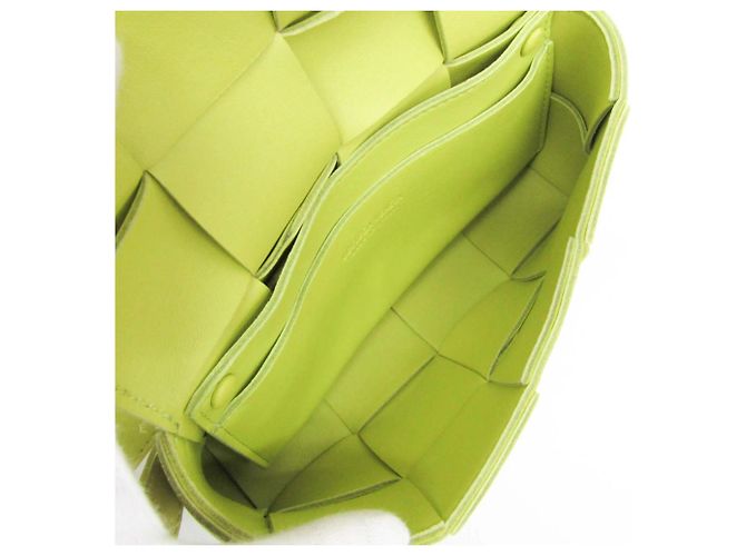 Bottega Veneta Cassette Leather Large Verde - vista 3