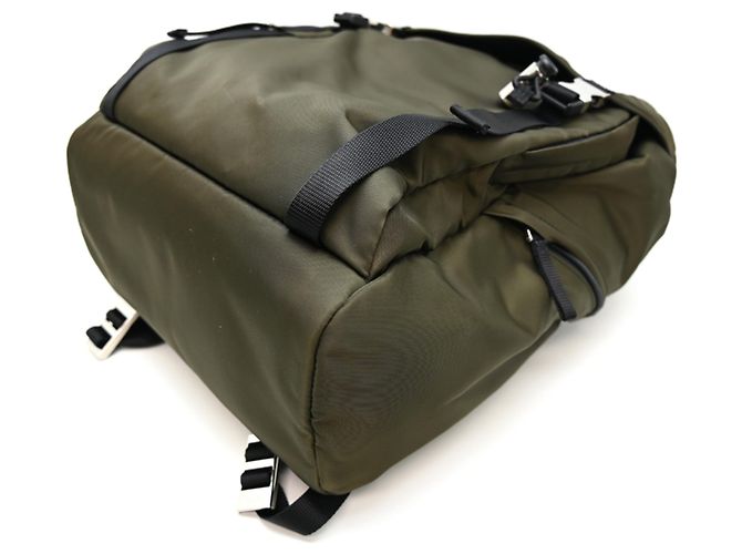 Zaino Prada da uomo in nylon kaki Cachi - vista 3