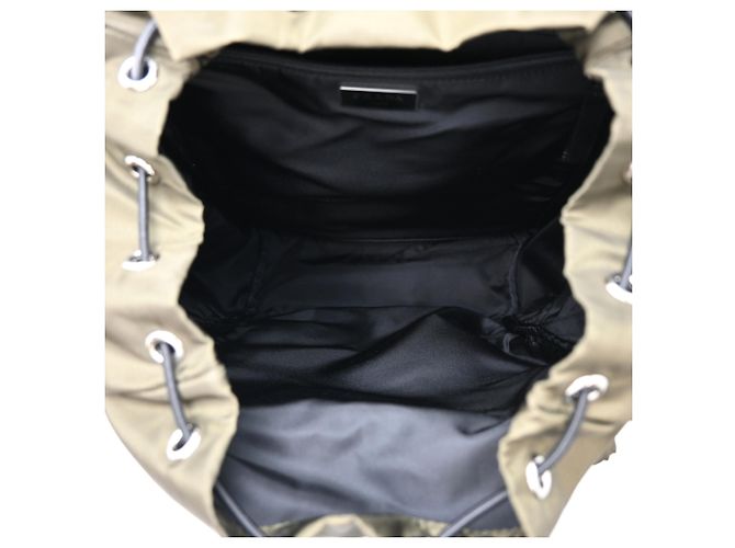Zaino Prada da uomo in nylon kaki Cachi - vista 6