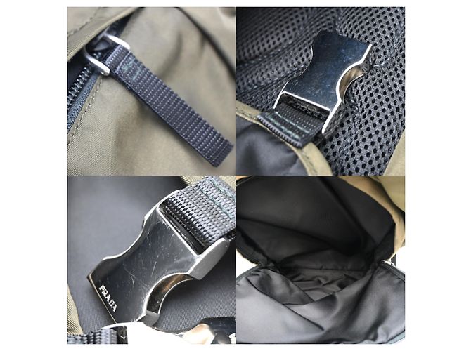 Zaino Prada da uomo in nylon kaki Cachi - vista 7