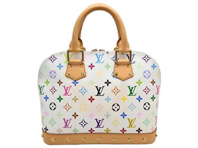 Borsa Louis Vuitton Alma PM Bianco - vista 2