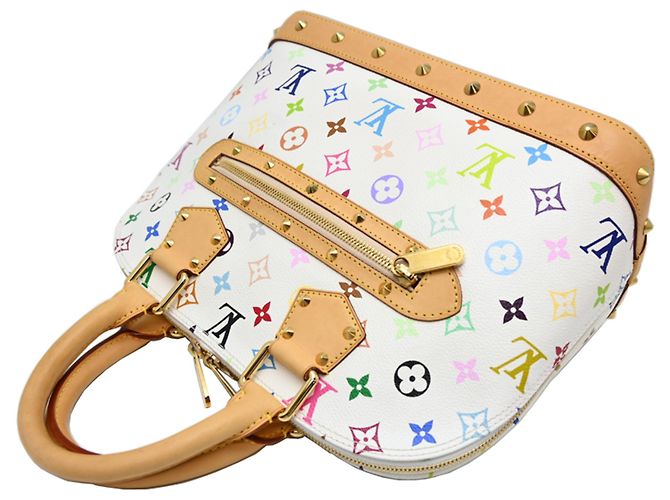 Borsa Louis Vuitton Alma PM Bianco - vista 4