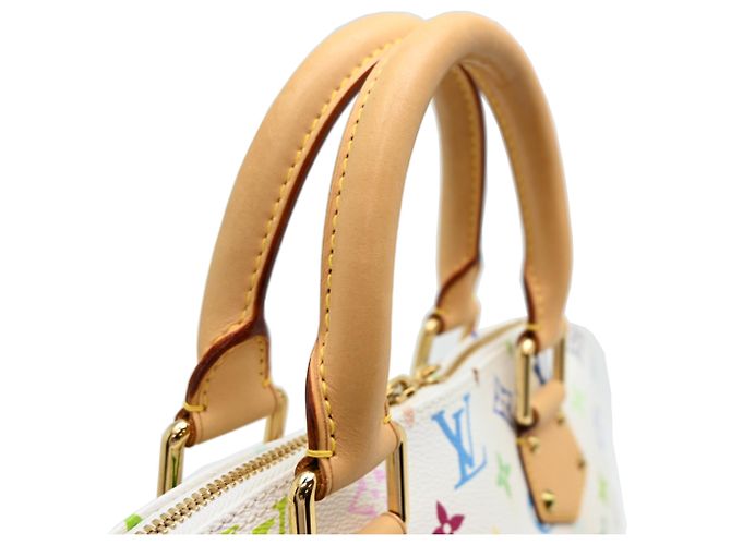 Borsa Louis Vuitton Alma PM Bianco - vista 5