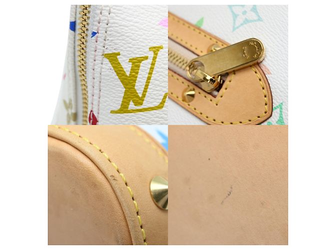 Borsa Louis Vuitton Alma PM Bianco - vista 7