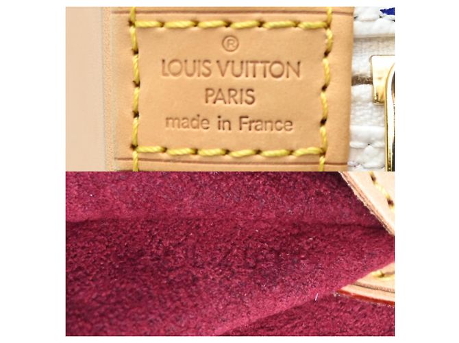 Borsa Louis Vuitton Alma PM Bianco - vista 8