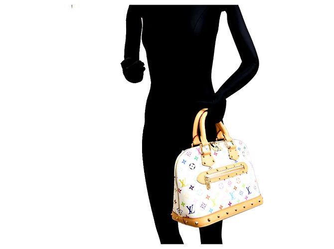 Borsa Louis Vuitton Alma PM Bianco - vista 9