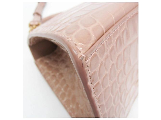 Balenciaga Hourglass Crocodile Embossed Medium Rosa - vista 6
