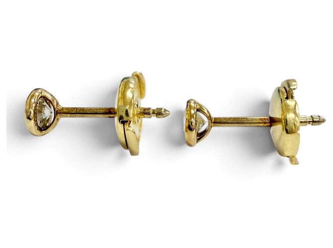 Orecchini a lobo Tiffany & Co. By the Yard in oro giallo 18K e diamanti D'oro - vista 4