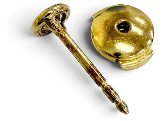 Orecchini a lobo Tiffany & Co. By the Yard in oro giallo 18K e diamanti D'oro - vista 5